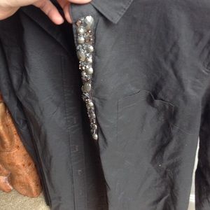 J crew embellished button up